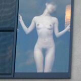 Naked amateur girls were seen from the window of an open private house