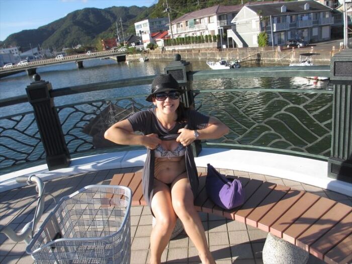 Amateur I took a picture of my wife and her nude and chilla show exposure in the open air 38th image