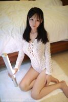 嫩模李可可私房白色縷空高叉連體衣透視秀豪乳誘惑寫真 (41P)