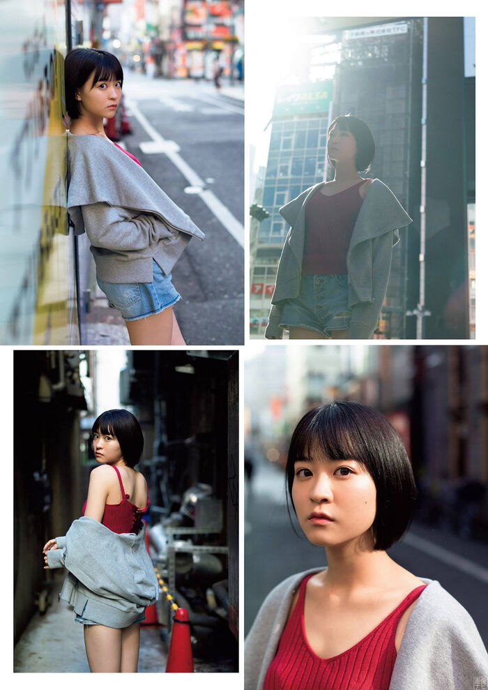 Yoshino Tsubaki Black Hair Short 21-Year-Old Is The First Gravure 3th image