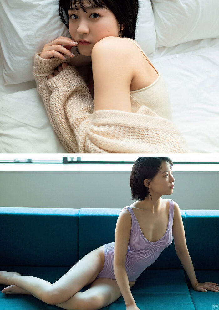 Yoshino Tsubaki Black Hair Short 21-Year-Old Is The First Gravure 5th image
